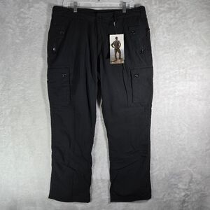 Clothing Arts Adventure Traveler Pants Mens Size 36x30 Black Cargo NWT